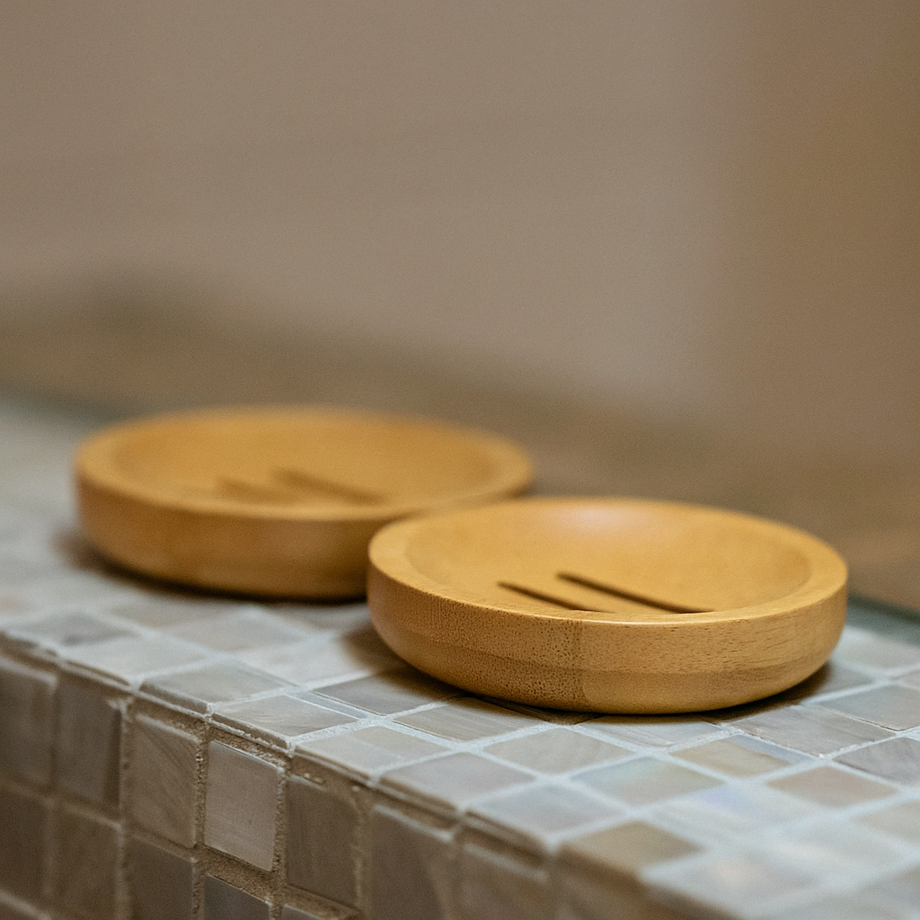 2x Bamboo Bar Holders
