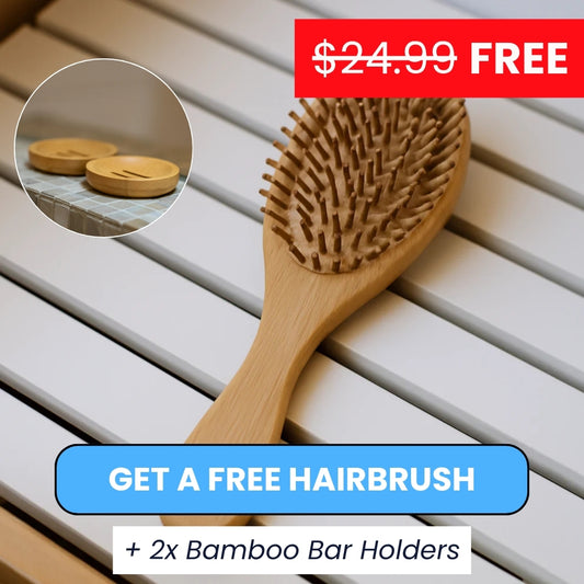 FREE Bamboo Hairbrush + 2 Bamboo Bar Holders
